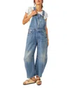 Free People Good Luck Denim Overalls In Ultra Light
