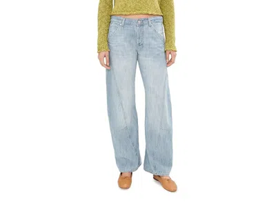 Free People We The Free Highland Low Rise Bowed Jeans In Black