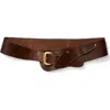 Free People We The Free Jericho Hip Leather Belt In Dark Roast