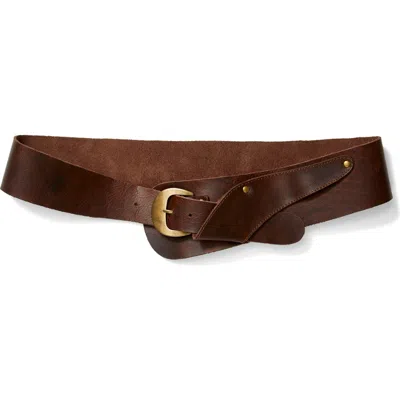 Free People We The Free Jericho Hip Leather Belt In Dark Roast