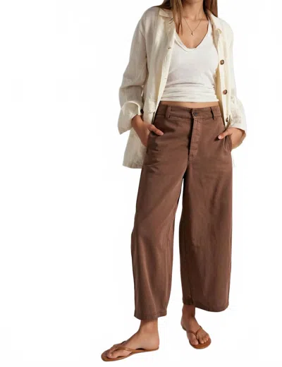 Free People We The Free Lay Down Chino Trousers In Brownie In Multi
