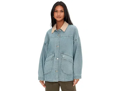Free People We The Free Lemon Denim Jacket In Blue