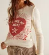 Free People We The Free Lucky Locket Tee In Ivory In Multi