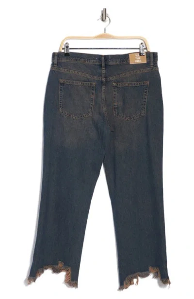 Free People We The Free Maggie Ripped Ankle Straight Leg Jeans In Back Alley Blue