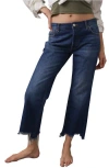 Free People We The Free Maggie Ripped Ankle Straight Leg Jeans In Rolling River