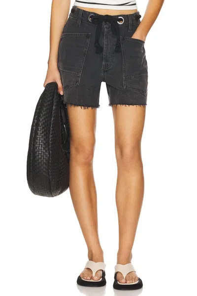 Free People We The Free Moxie Shorts In Night Hawk In Black