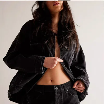 Free People Now Or Never Denim Short In Multi