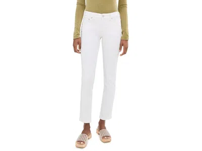 Free People We The Free Oracle Low Rise Slim Straight Jeans In White