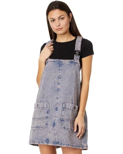 Free People We The Free Overall Smock Top Women's Large Pink Square Neck Erk106 In Blue