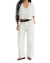 Free People We The Free Palmer Cuffed Jeans In Eggshell In White