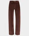 Free People Risk Taker Cord Straight Leg Pants In Chocolate Truffle In Chocolate Truffle