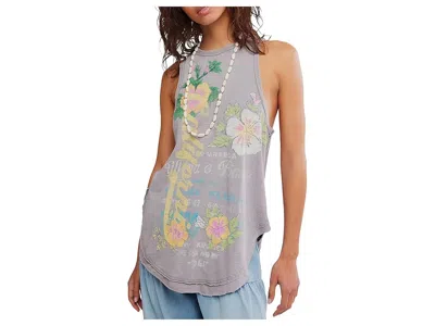 Free People Rosie Graphic Tank In Gray