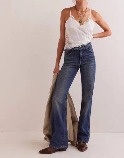 Free People We The Free Sabine Slim A-line Jeans In Hibernate
