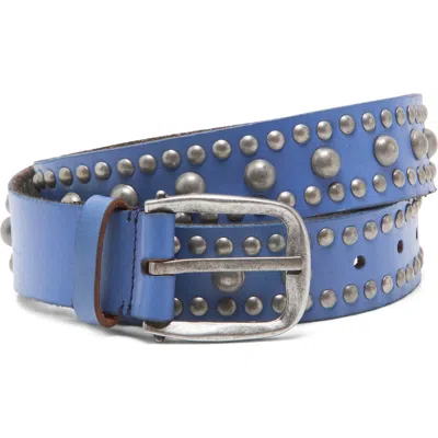 Free People We The Free Sola Studded Leather Belt In Blue