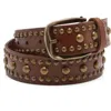 Free People We The Free Sola Studded Leather Belt In Cognac