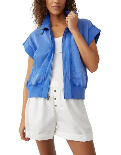 Free People We The Free Tolly Vest In Cobalt Blue
