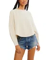 Free People Total Eclipse Tee Top In Ivory In Ivory