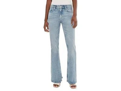 Free People We The Free West Coast Relaxed Flare Jeans In Blue