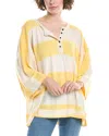 Free People Wonderful Stripe Oversize Henley In Yellow