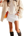 Free People Wynne Denim Skirt In Bright White