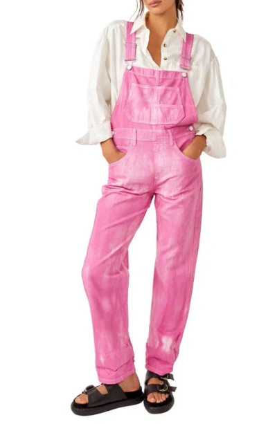 Free People We The Free Ziggy Denim Overalls In Pink