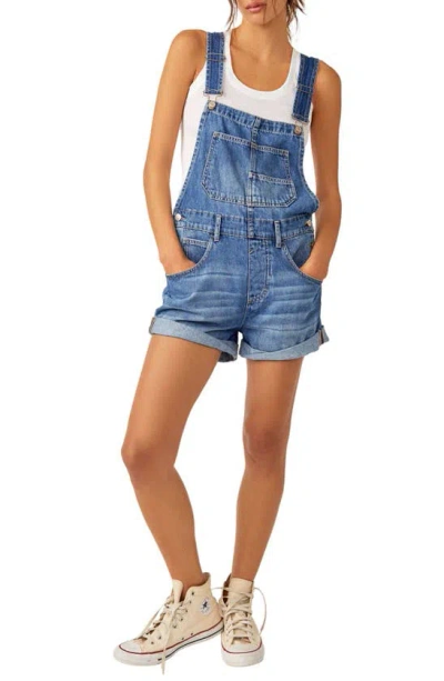 Free People We The Free Ziggy Denim Shortalls In Mantra