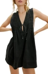 Free People Webster Sleeveless Romper In Black Wash
