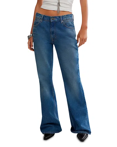 Free People West Coast High Rise Flare Jeans In Humble In Blue
