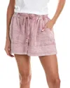 Free People Westmoreland Linen Blend Drawstring Shorts In Pink
