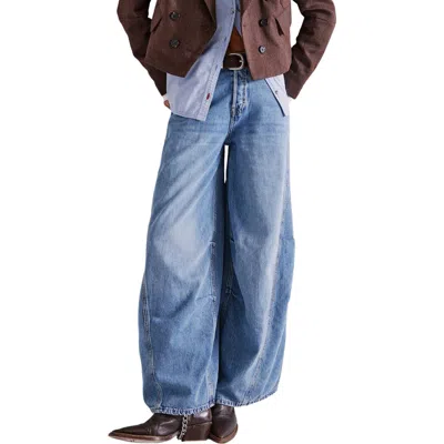 Free People Westward Demi Barrel Leg Jeans In Who Is She
