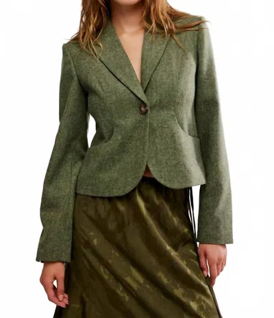 Free People Whip Smart Blazer In Forest In Green