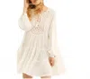 Free People White Mini Dress Endless Summer Crochet Boho In Neutral