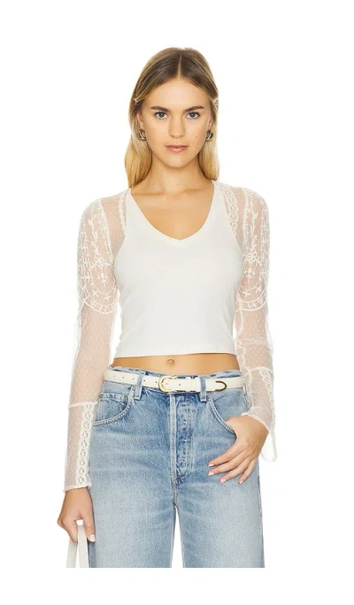 Free People X Intimately Fp Who's That Girl Long Sleeve In Off White