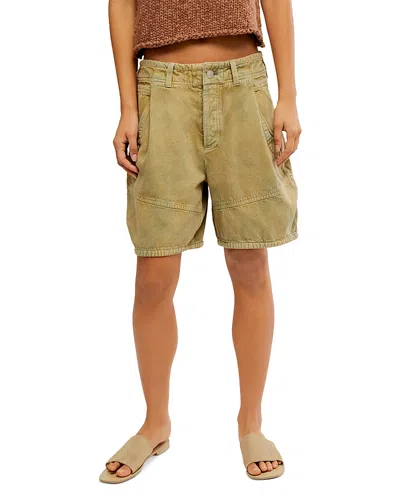 Free People Wild Rebel Bermuda Shorts In Brown