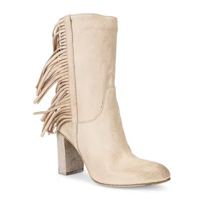 Free People Wild Rose Slouch Boots Womensbone Leather Fringe Western Jzz1378 In Neutral