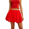 Free People Wildest Dream Eyelet Embroidery Miniskirt In Fiery Red