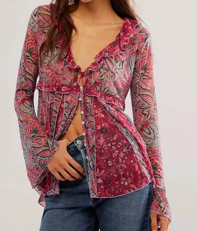 Free People Wildest Dreams Tunic In Raspberry Combo In Multi