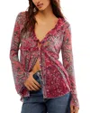 Free People Wildest Dreams Floral Tunic Top In Raspberry Combo