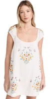 Free People Women's Wildflower Embroidered Minidress In Cream Combo