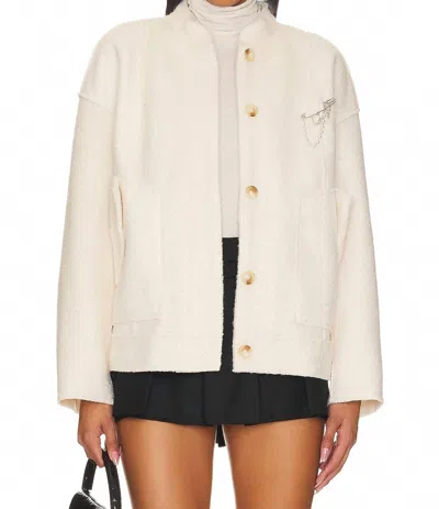 Free People Willow Bomber Jacket In Ivory In Multi