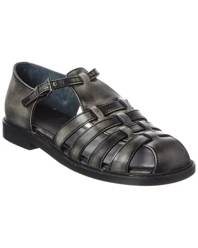 Free People Willow Leather Fisherman Sandal In Black