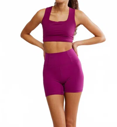 Free People Win Win Sports Bra In Deep Mulberry In Pink