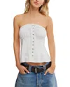 Free People Wink Wink Pintuck Tube Top In Clean Ivory