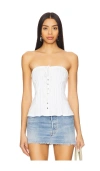 Free People Wink Wink Pintuck Tube Top In Clean Ivory