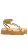 Free People Winnie Ankle Strap Platform Sandal In 原色小牛皮
