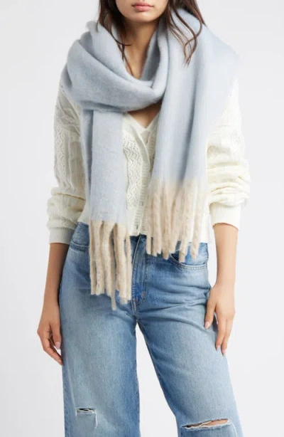 Free People Winter Chill Blanket Scarf In Blue