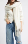 Free People Winter Chill Blanket Scarf In White