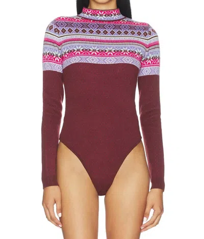 Free People Winter Warmer Bodysuit In Maple Combo In Brown