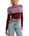 Free People Winter Warmer Bodysuit In Multi