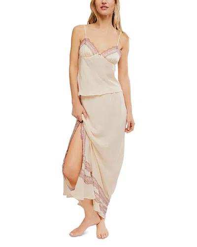 Free People Wish You Were Here Camisole & Skirt Sleepwear Set In Neutral